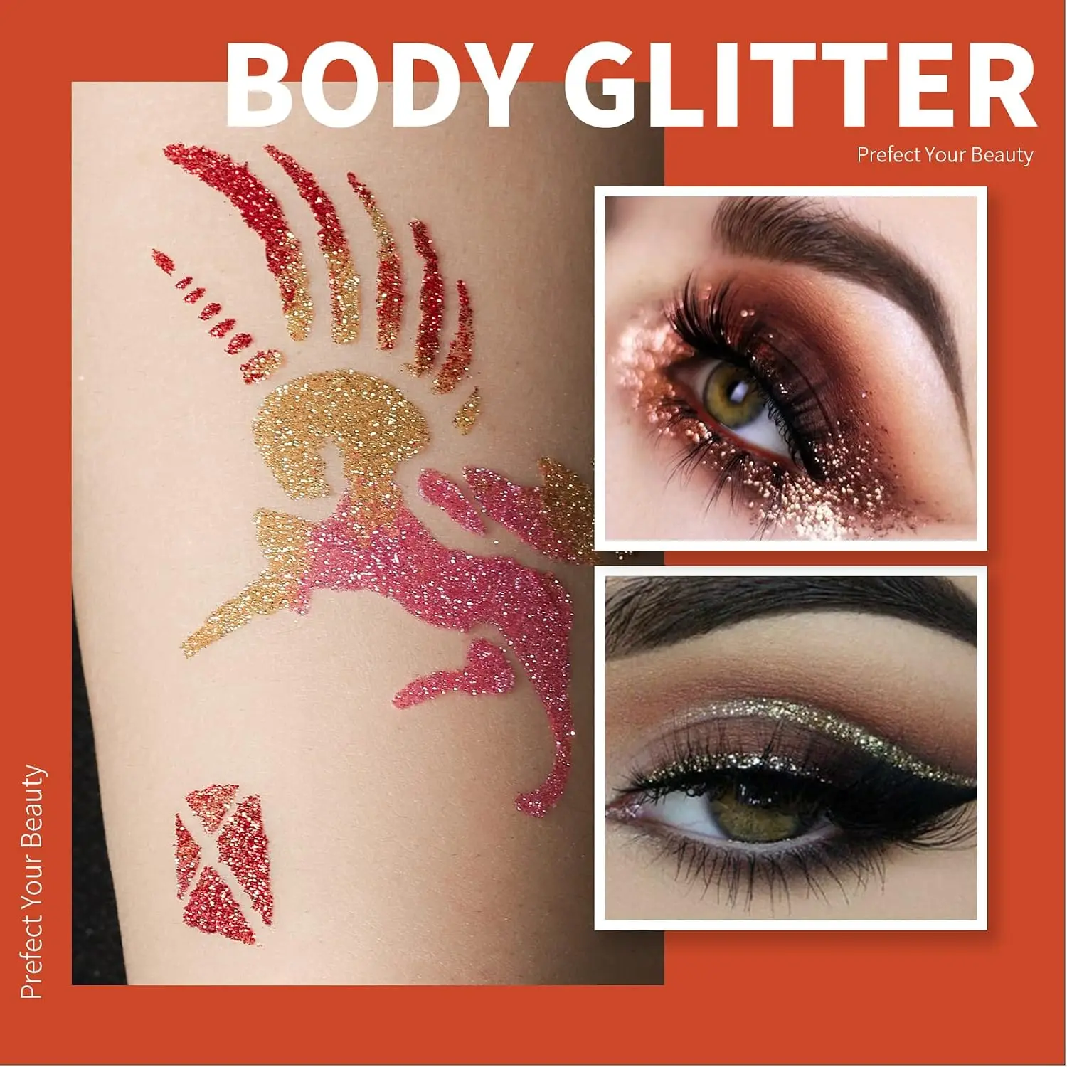 Feiner irisierender Glitzer für Bastelarbeiten | 1/128" Halloween, PET-Flocken, Bastel-Pailletten, Epoxid-Chips für Kürbisse, Epoxidharz, Nägel, Gel – Detail 21