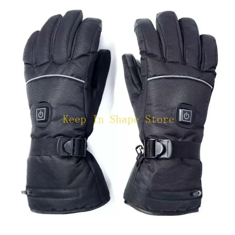 U1JC 1 Pair 3 Heating Levels Battery Powered Electric Heated Winter Warm Ski Gloves