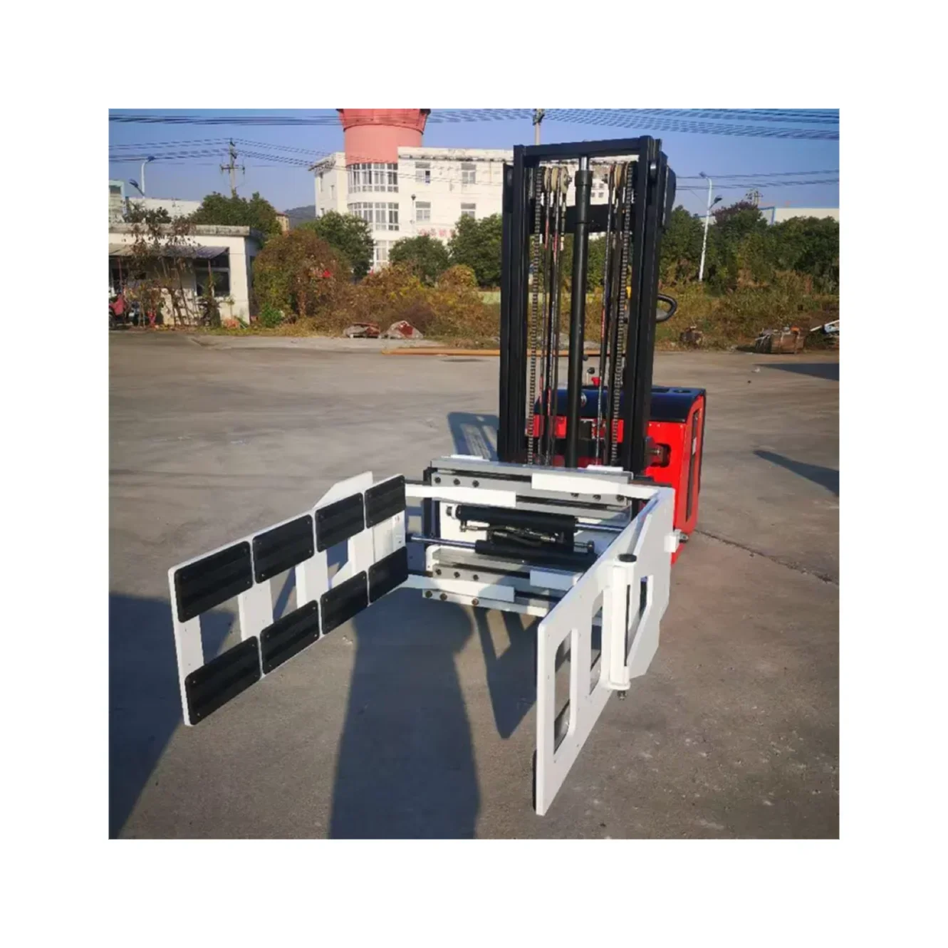

500kg 1000kg Load Capacity 3.5m Electric Forklift Stacker With Bale Clamp For Use In Warehouses