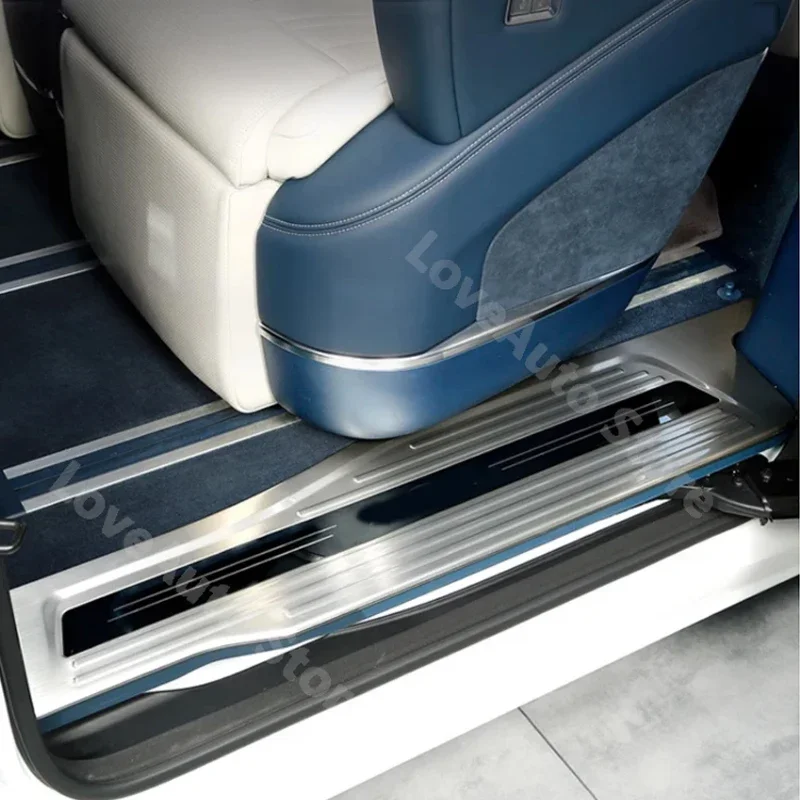 For ZEEKR 009 2023 2024 2025 Car Stainless Steel Threshold Door Sill Decoration Strip Welcome Pedal Decoration Accessories