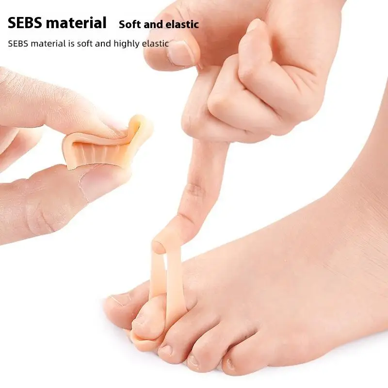 1 Pair Reusable Toe Separator Thumb Corrector Bunion Little Toe Protector Hallux Valgus Foot Care Relief Pads Feet Care Pedicure