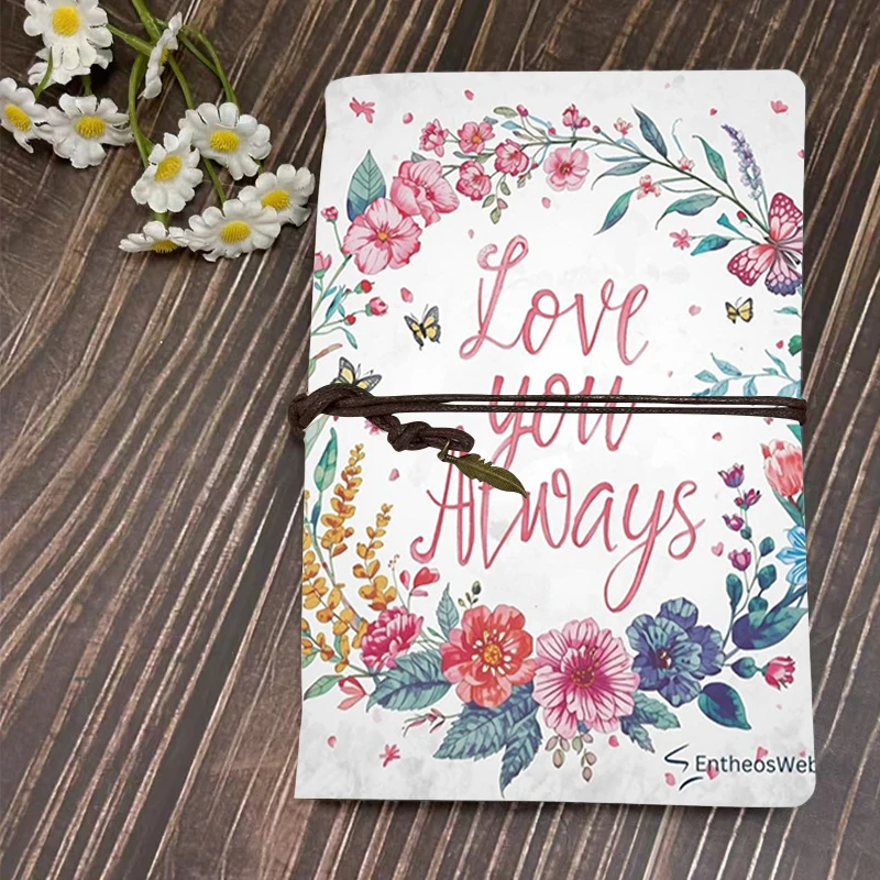 Vintage Watercolor Wildflower  - Vintage Leather Journal Notebook review and price