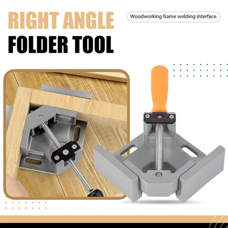 ABXF-алюминиевый угловой зажим с одной ручкой, 90 градусов, угловой зажим, деревообрабатывающий зажим для рамы, прямоугольный инструмент для папки, 1 шт.