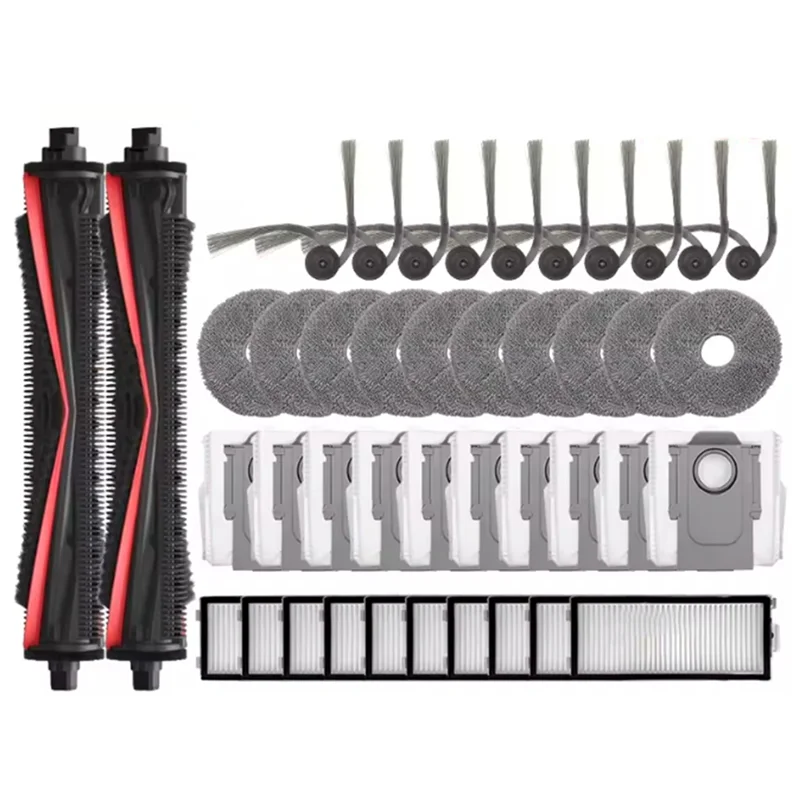 Roborock Saros Z70 / G30スペース掃除機交換部品用A83G-42PCSトリカットブラシサイドブラシダストバッグフィルターモップパッド