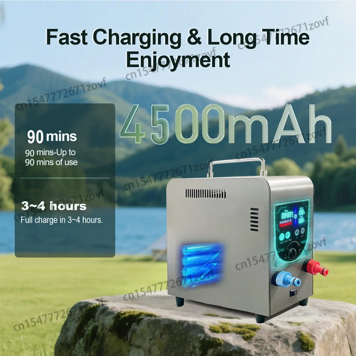 

Outdoor intelligent constant temperature portable gas water heater bathing artifact for self-driving and camping