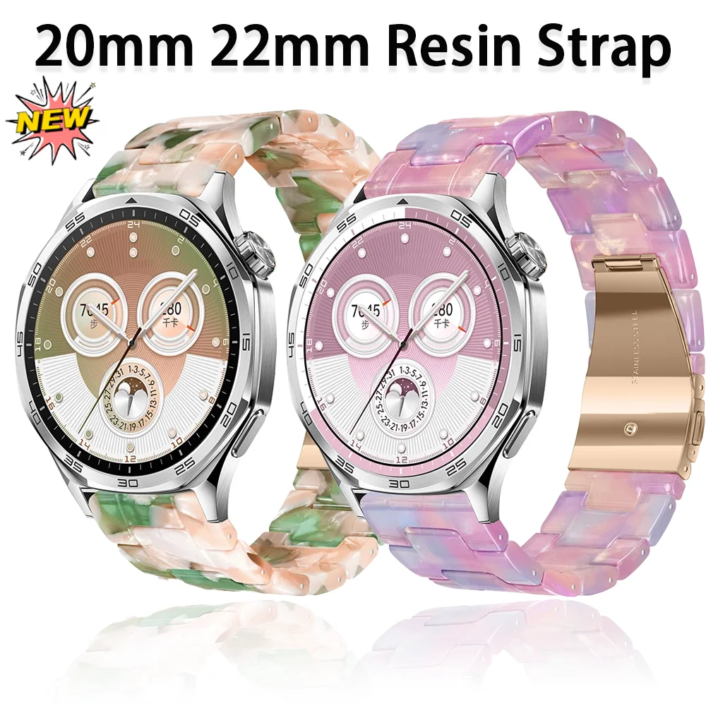 Resin Strap for Huawei Watch 5 4 GT6 Pro GT6 GT5-4-3-2 46mm Comfortable Bracelet Wristband Amazfit Bip 6 5 Balance 2 1 Active 2