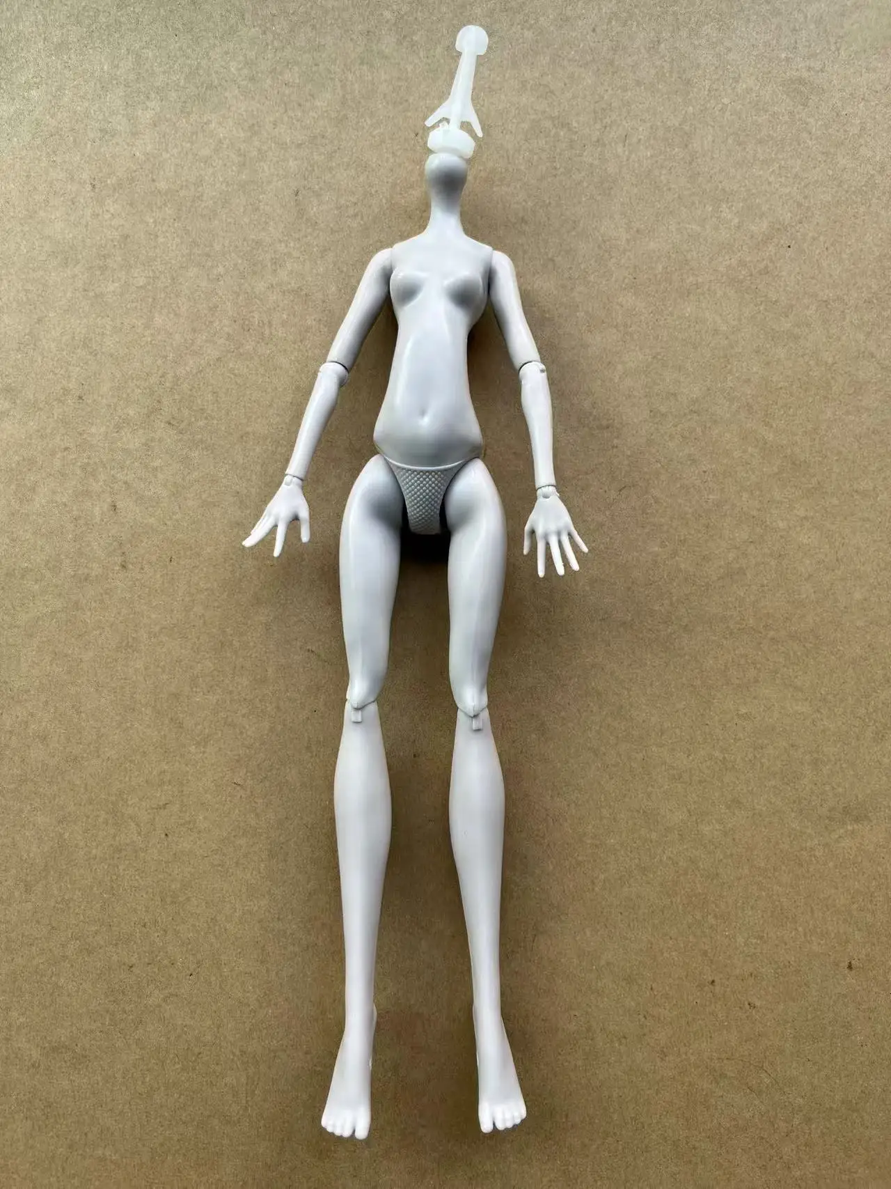 Monsterpop Kale hoofd Poppen met zeldzaam gezicht Make-uphoofden Originele slanke poppenlichaam Blauw Groen Grijs Beige huid Poppenfiguren