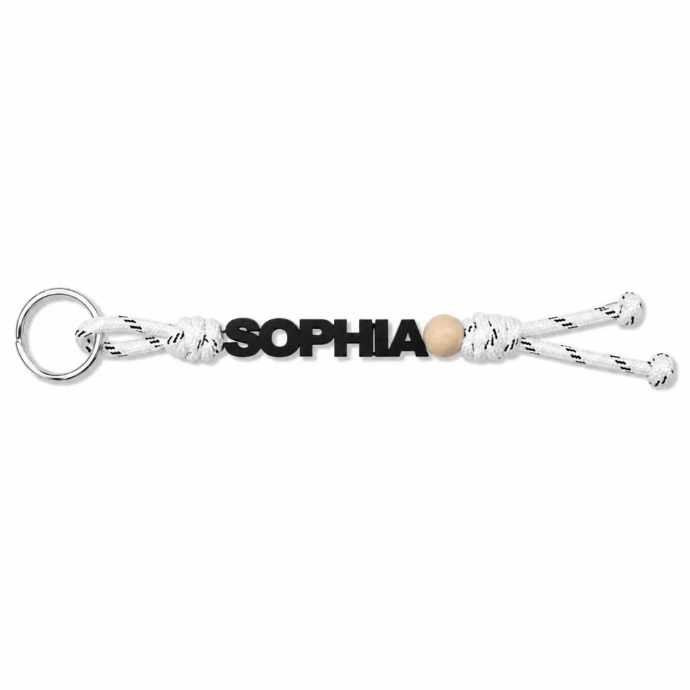 Customizable 3D Text Braided Key Ring