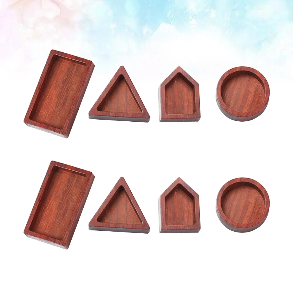 

8Pcs Crystal Epoxy Pendant Mold Wooden Frame DIY Jewelry Casting Mold for Necklace Earrings Bracelet Keychain Craft Making