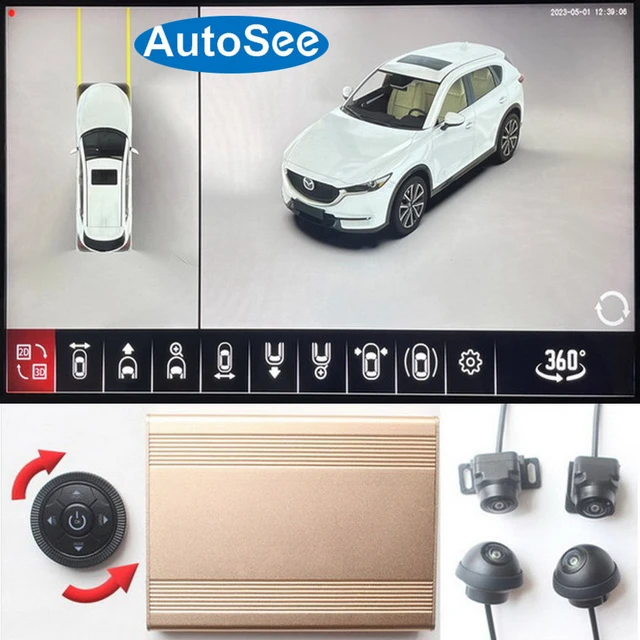 for Mazda 2 cx3 cx5 car 360 degree camera bird eye 3D panoramic view  surround rear view mirror parking reverse assist 4K dash - AliExpress