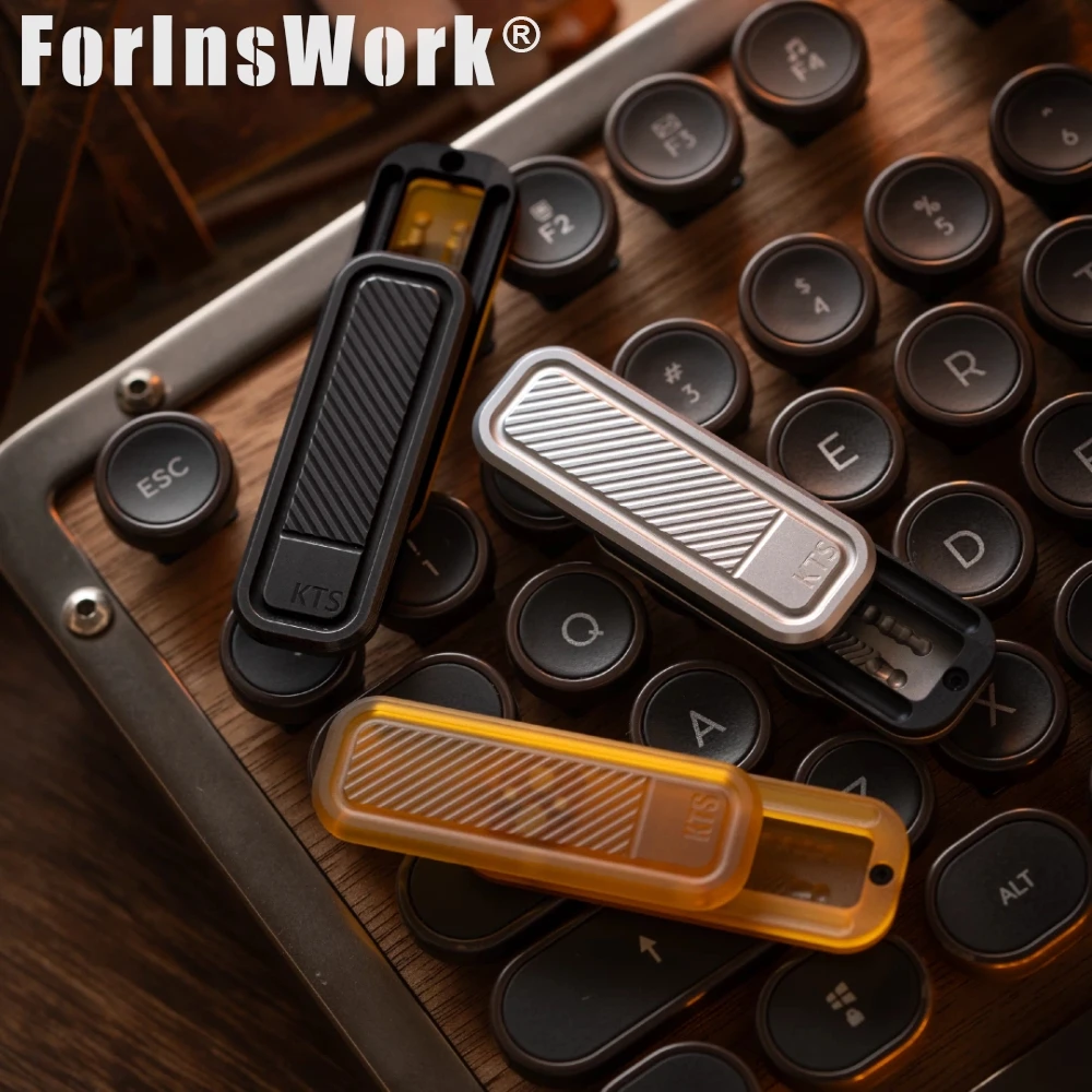 KTS GT Nonmagnetic All Mechanical Push Slider Dual-track Composite Structure Mechanical Fidget Slider Structural Design Toys