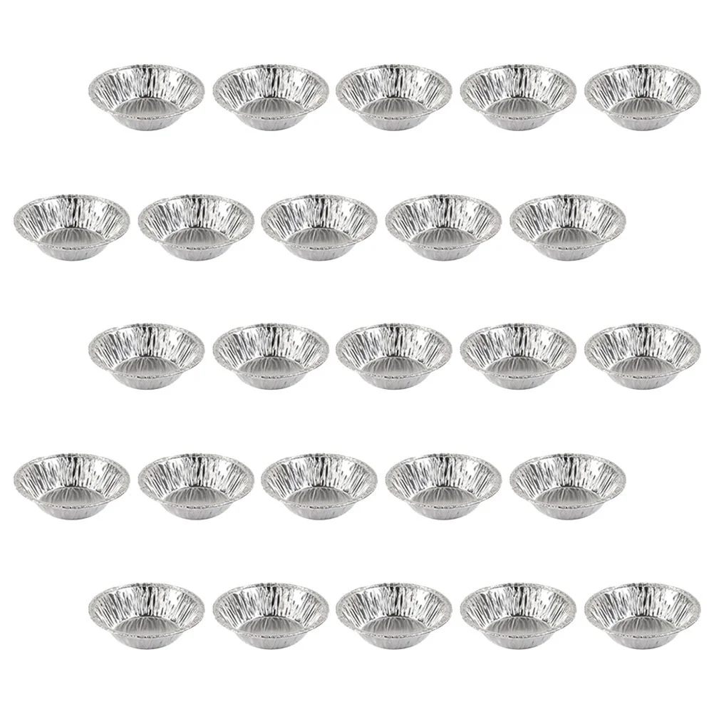 

200 Pcs Egg Tart Mold Cake Baking Cups Cupcake Tools Molds for Foil Liners Pudding Silver Supplies