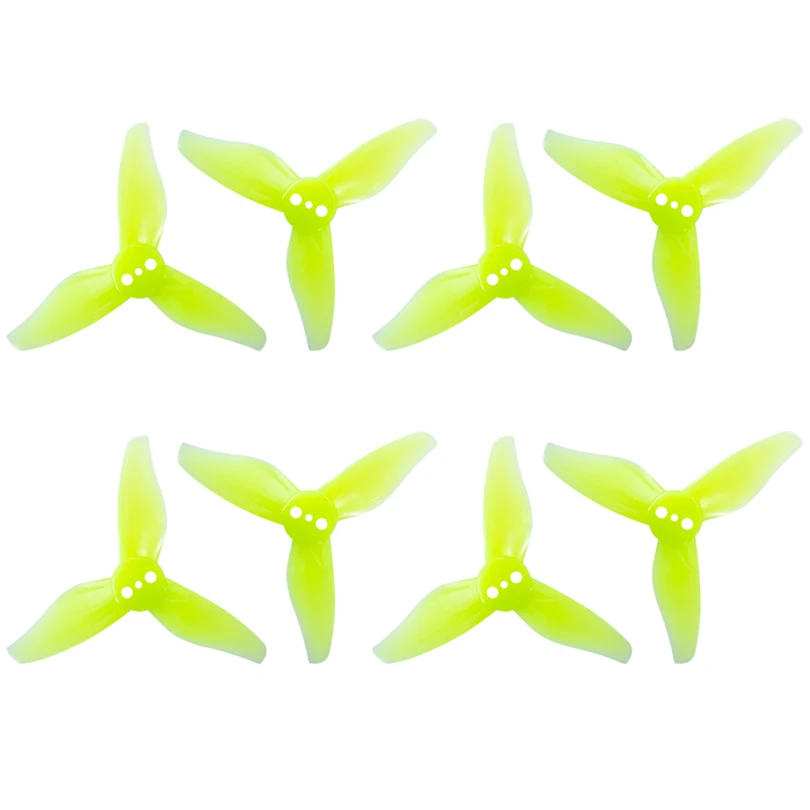 ShenStar 4pairs/Set 2023 2x2.3 2inch Propeller 3-Leaf 3 Holes for 1105-1108 Motor for RC Plane FPV Racing Toothpick Plastic Prop