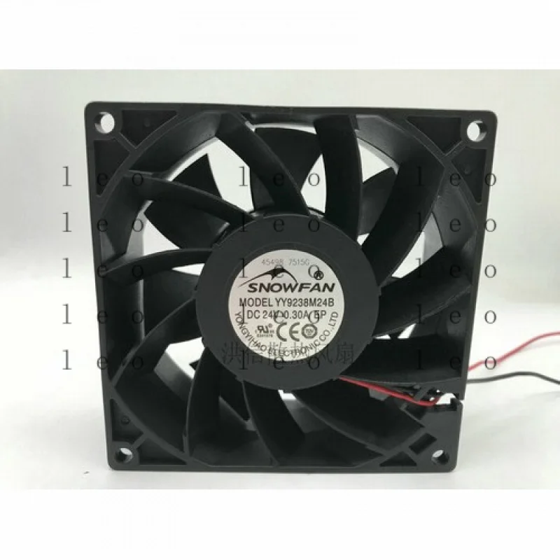 BB 1 قطعة لمروحة SNOWFAN YY9238M24B DC 24V 0.30A 92*38 مللي متر 2 سلك مروحة التبريد #1