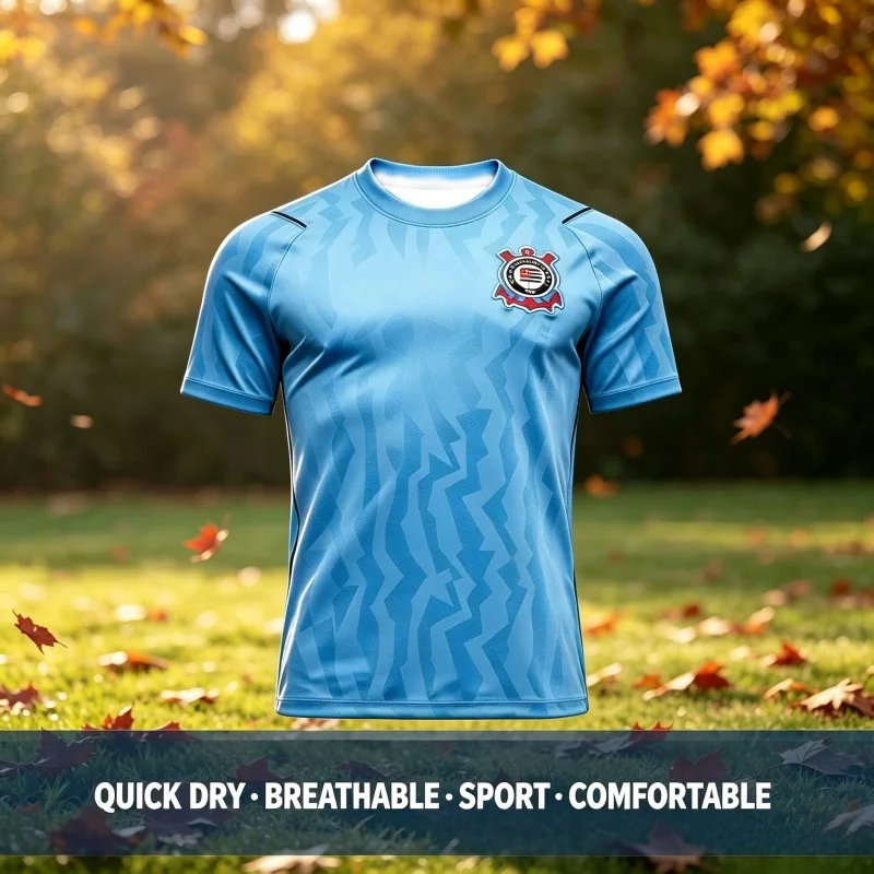 26-27 Neues Sommer-Fußballtrikot von Timão, Brasilien, im Corinthians-Stil, passendes Familien-Outfit für Sport, Streetwear und Freizeitkleidung – Detail 3