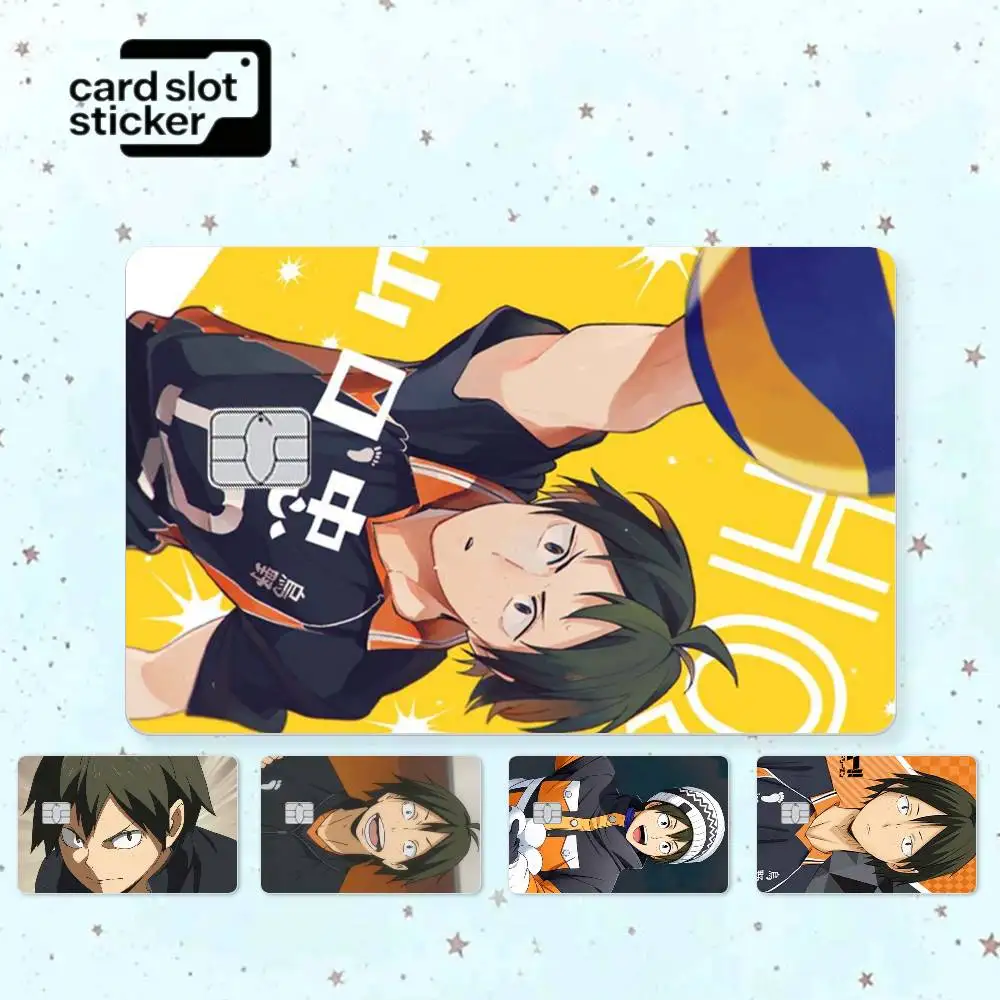 Cartoon Tadashi Yamaguchi  Credit Card HD Stickers Small Chip Waterproof Sticker Game Card Decal Gift