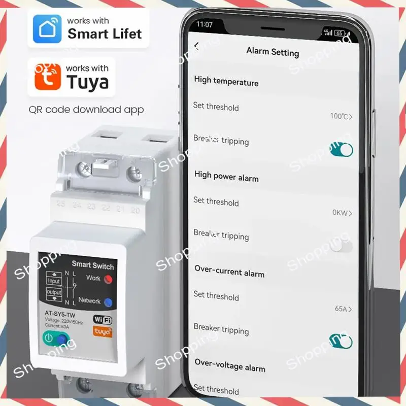 M20K Tuya Smart Circuit Breaker 2P 63A Remote Control Of Home Appliances For Smart Life APP CNMIBO