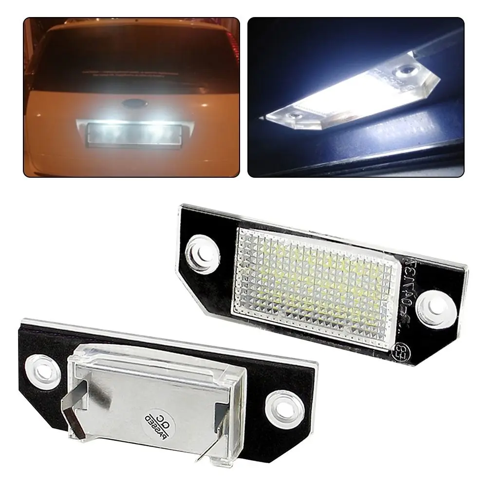 12V Car License Light Replacement Universal Waterproof Rear Tail LED Durable Brighter License Plate Light for Ford Focus