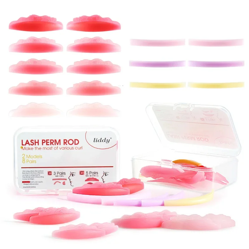 Patchs de recourbement de faux cils en silicone, tampons permanents, plus récent applicateur de cils, accessoires de maquillage, fournitures d'extension de cils, 8 paires