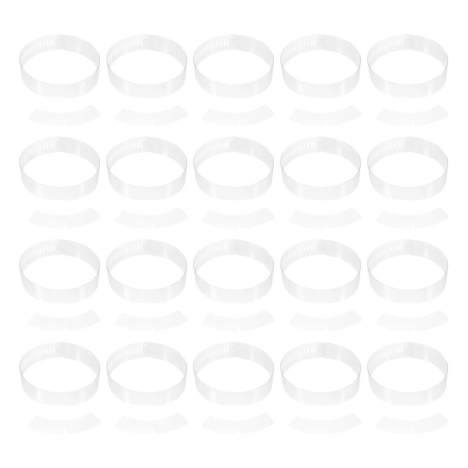 200Pcs High-Quality Plastic Shirt Collar Strips Durable Stylish Fixing Supplies Adjustable Length Collar Strips