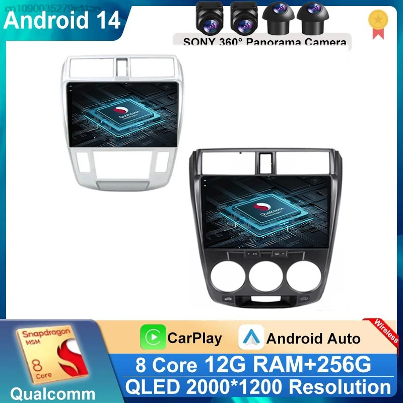 

2 Din Car Radio Android 14 Carplay Stereo For For Honda City 2008 2010 2011 2012 2013 Multimedia HD Screen Autoradio Head Unit