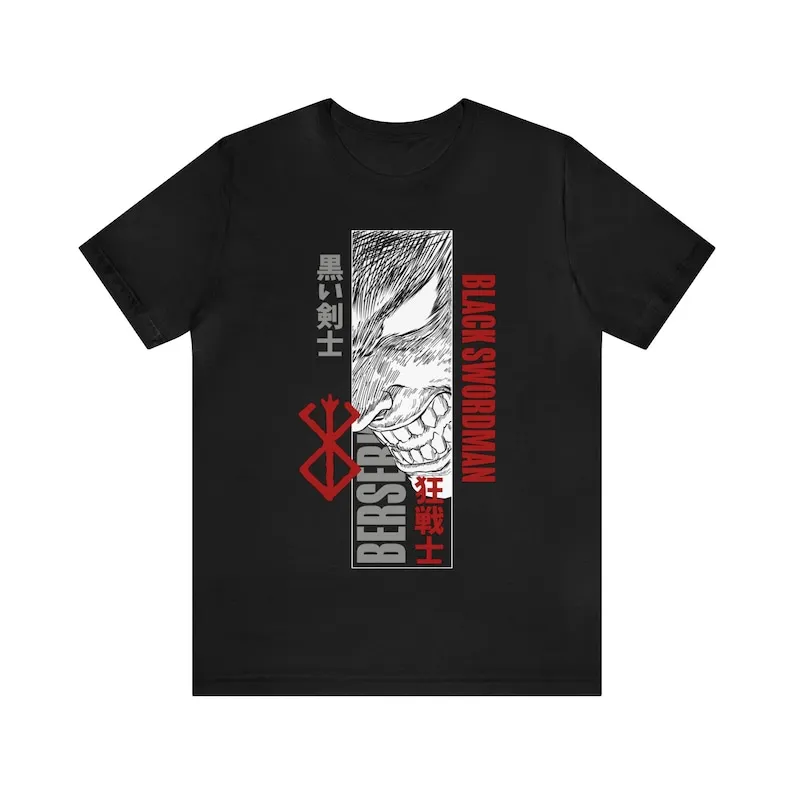 Black Swordsman  Tshirt Unisex, Berserk  Manga Shirt,  Shirt,  Lovers Shirt, Graphic  Tee, Manga Shirt