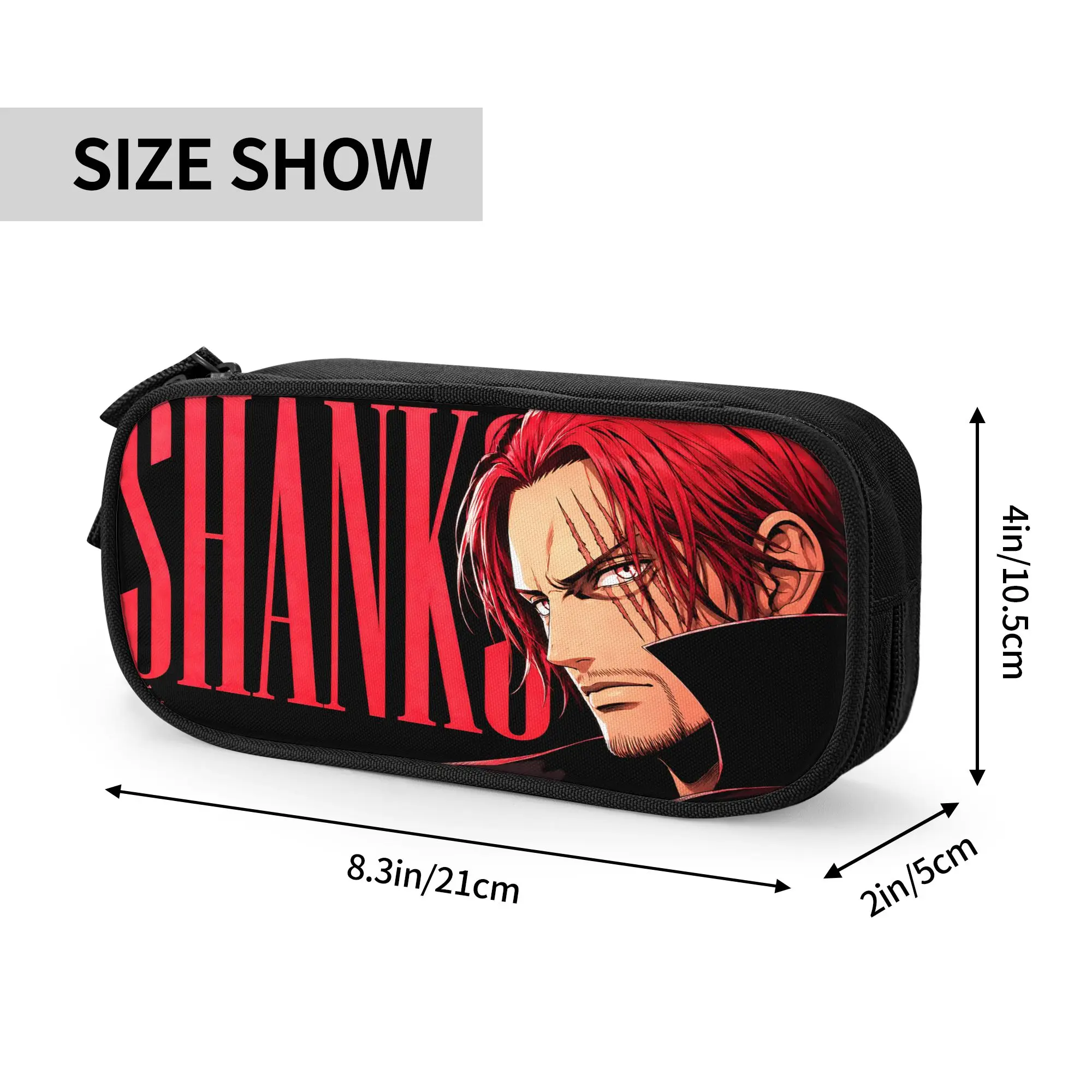 Custom Anime One piece Theme Large Capacity Bags for Child RED HAIRED SHANKS School Pencil Bag for Boys Gilrs Kids