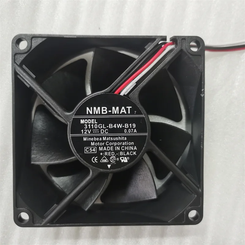 8025 12V 0.07A 3110GL-B4W-B19 DC Brushless Cooling Fan