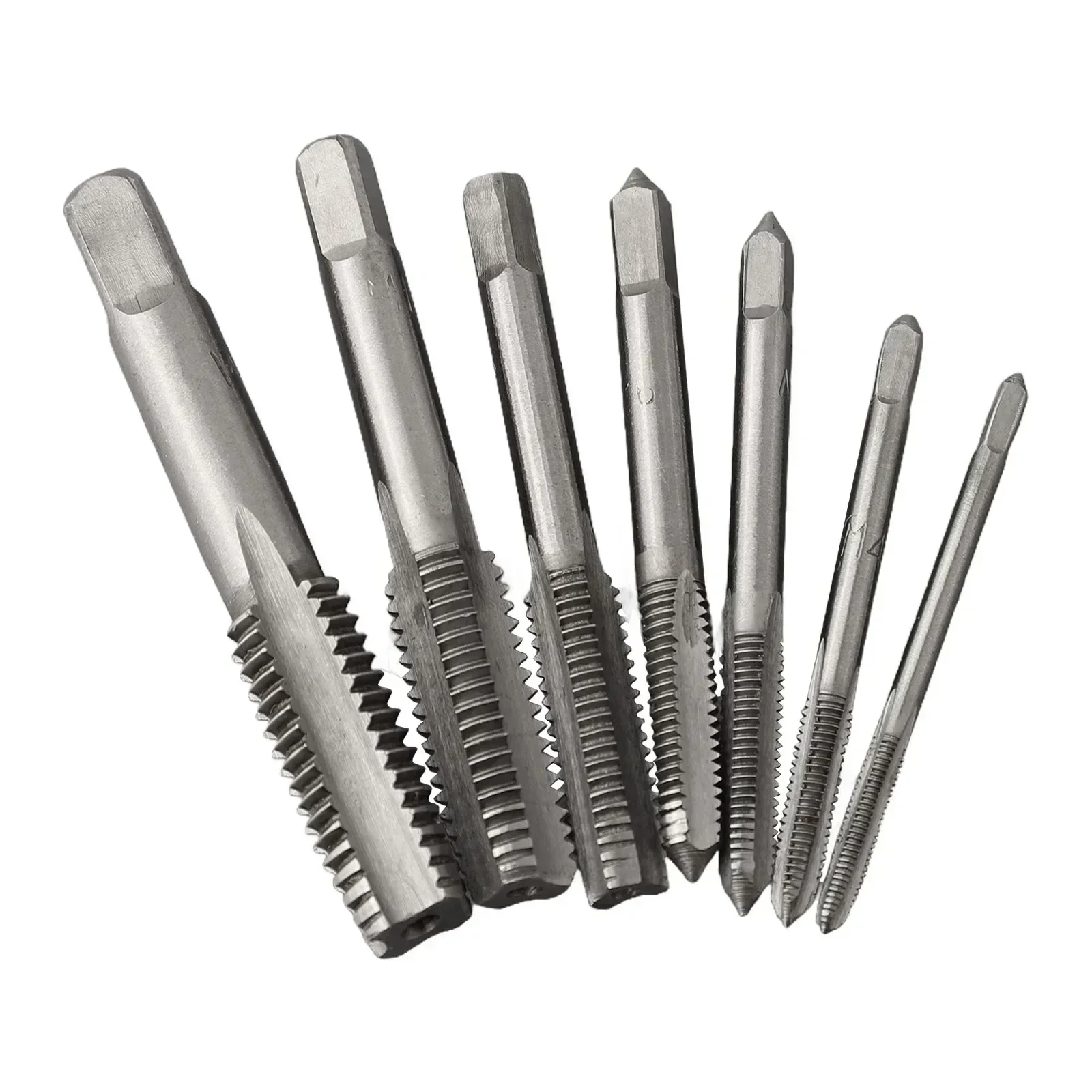 7Pcs HSS Metric Straight Fluted Screw Thread Tap Drill Bits Set Right Hand Metric Plug Tap For Processing Of Stainless Steel