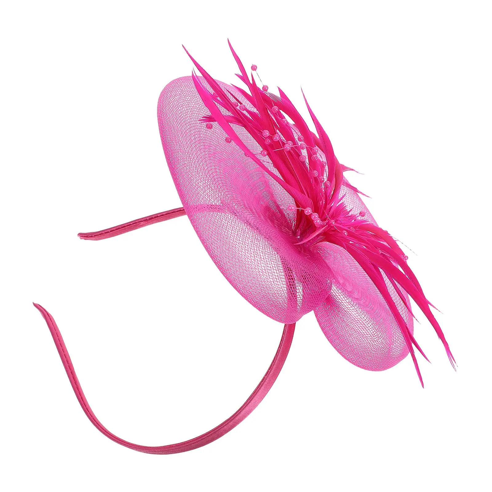 

Party Headwear Headband Wedding Fascinators Elegant Headdress Rosy Mesh Black Bride