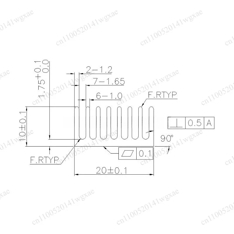 Aluminum Profile Heat Sink Bar 100*20*10mm Cooling Strip For LED RAM Router Audio Amplifier