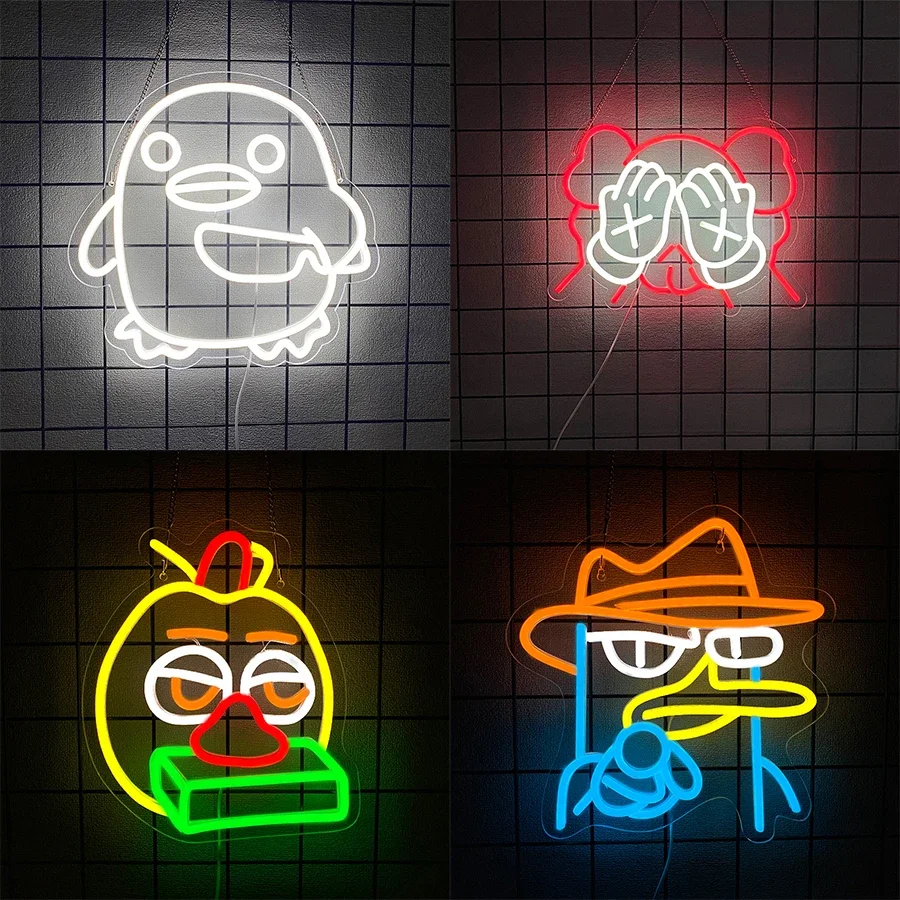 Lumières au néon de la série d'animation, décoration murale d'icône lumineuse de dessin animé, chambre à coucher, salle de jeux, bureau, fête à thème, applique murale d'art de bar.