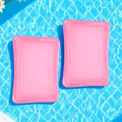 2-teiliges aufblasbares Aufbewahrungspad, Eiswürfelform, Schwimmkörper, schwimmender Pool-Party-Halter, Halterung