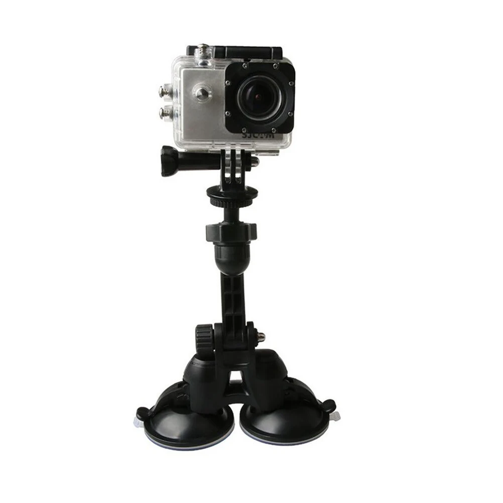 

Dual Suction Car Bracket Strong Hold For Dash Cam Action Camera Recorder Universal Mount 180 Degree Rotation Abs Durable Easy