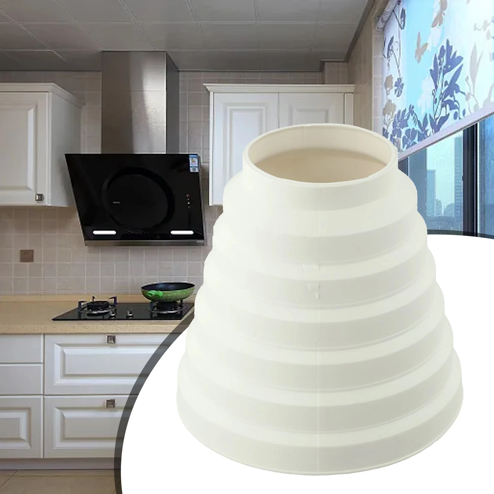 موصل أنابيب مستدير لمروحة استخراج مجاري الهواء ، ملحقات تحسين المنزل ، أنبوب واحد ، 80-ondment #3