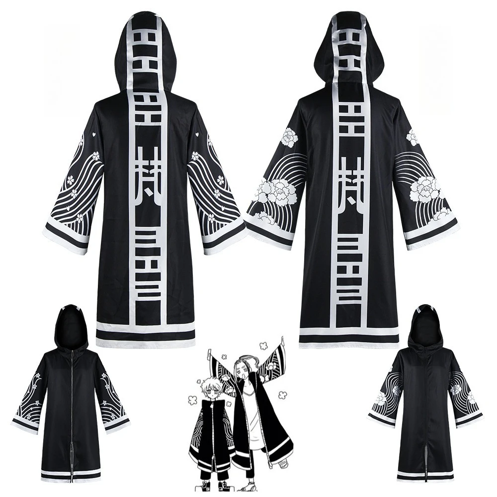 Disfraz de Cosplay de Anime de Tokio, Senju Kawaragi, Wakasa Imaushi, Akashi Takeomi, Hanagaki Takemichi, Brahman, Gabardina para Halloween