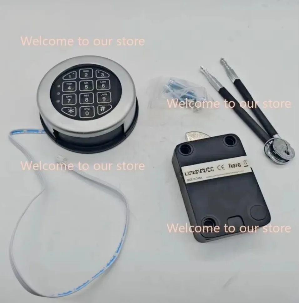 Hot Sale Safe Electronic Lock Solenoid Lock & 2 Master Key Override W/Chrome KEYPAD 1set
