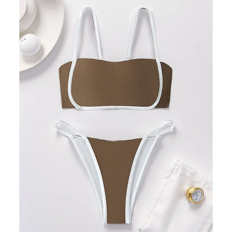 Costume da bagno sexy donna push up bikini casual sottile reggicalze perizoma bikini a vita alta 2025 nuovo costume da bagno Spice Girl di alta qualità alla moda