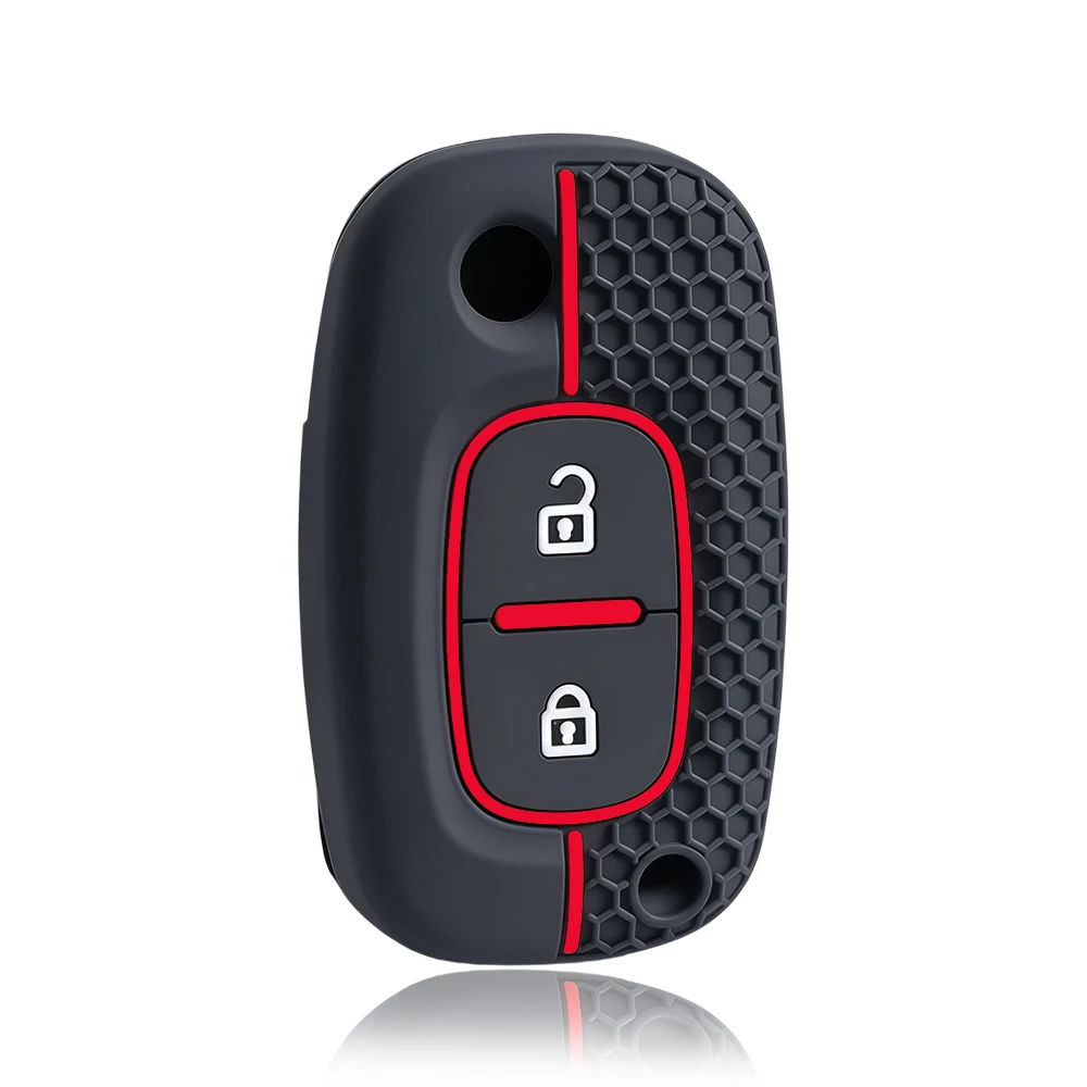 Remote 2 Button Silicone Key Case Rubber Flip Car Proctored Cover for Renault Modus Clio Megane Kangoo for Lada 2017 Accessories