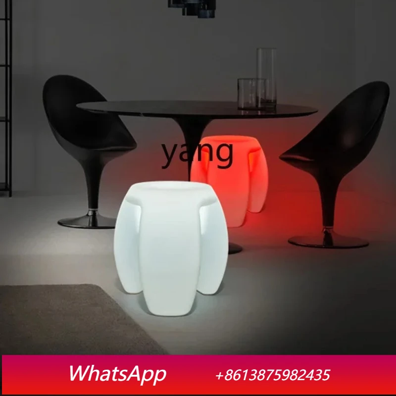 

MM Remote Control Color Changing Makeup Vanity Stool Light-Up Bar Stool Italian Tripod Stool