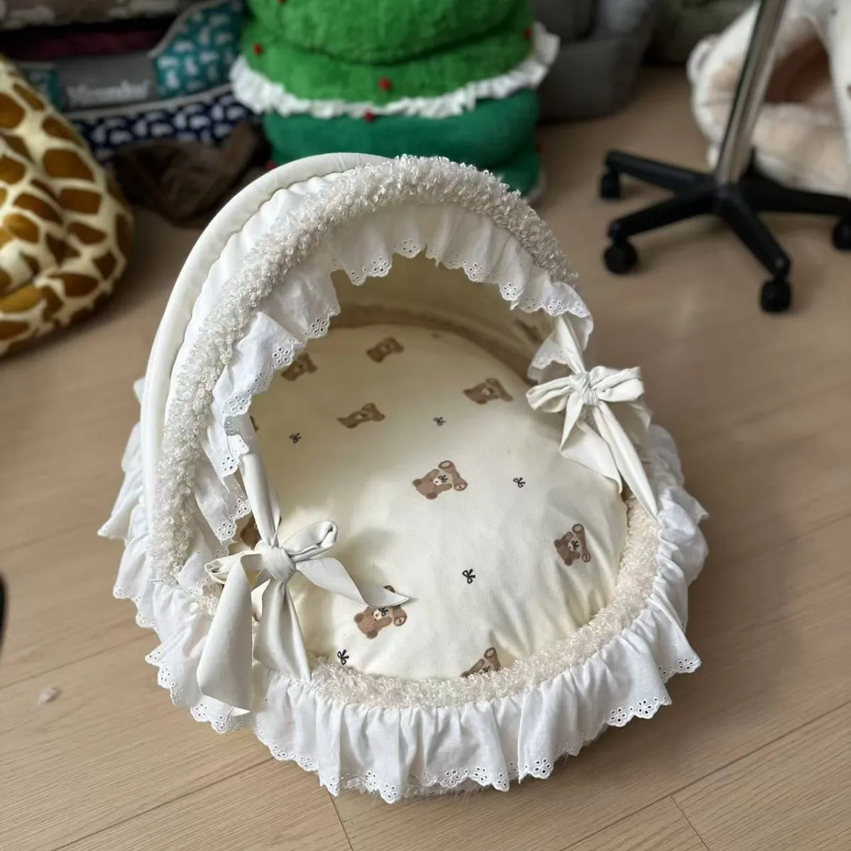 

Полностью демонтированная колыбель для маленьких собак из мальтийского йоркшира, доступна в всех сезонах, колыбель для домашних животных, кошачье гнездо