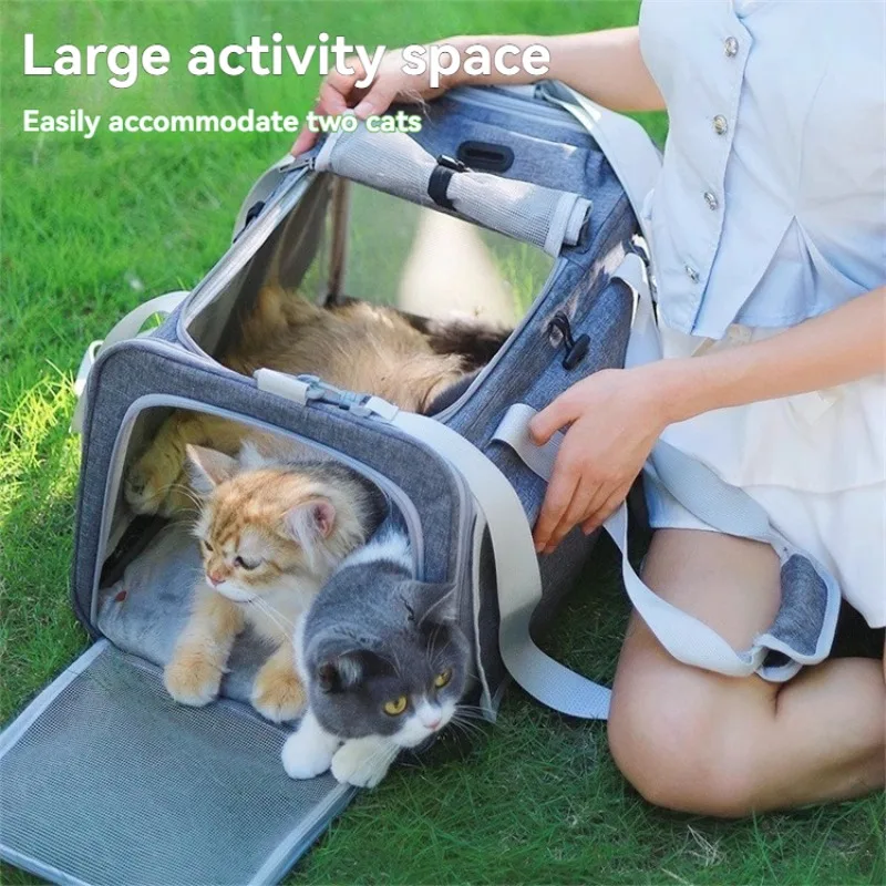 

Pet Travel Backpack Carrier Bag for Small Cat and Dog Carrier for 1-15 LBS Pets Carrier Travel Bag with Adequate Ventilation