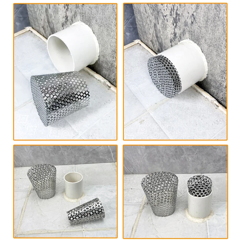 Outdoor 304 Stainless Steel Rooftop Floor Drain Cover Hand welded thickening Filter Balcony Floor Drains Roof Cover Anti-Clog