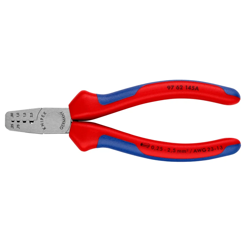 KNIPEX 97 62 145 A Casing Crimping Pliers Applicable Range 0.25-2.5MM ² T-shaped Crimping Format Easy To Operate And Get Started