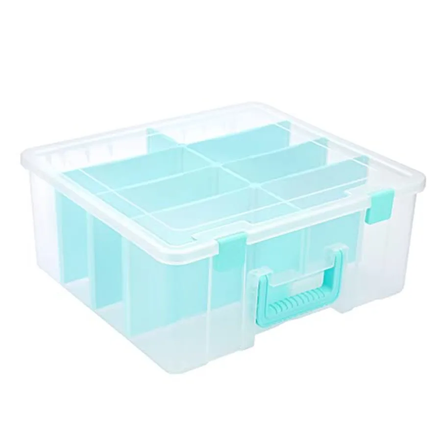 

Clear Plastic Dividing Stora ox wit 8 Deep Compartments Adjustale Stora in wit Lid Portale Craft Stora Container Multipo wing o
