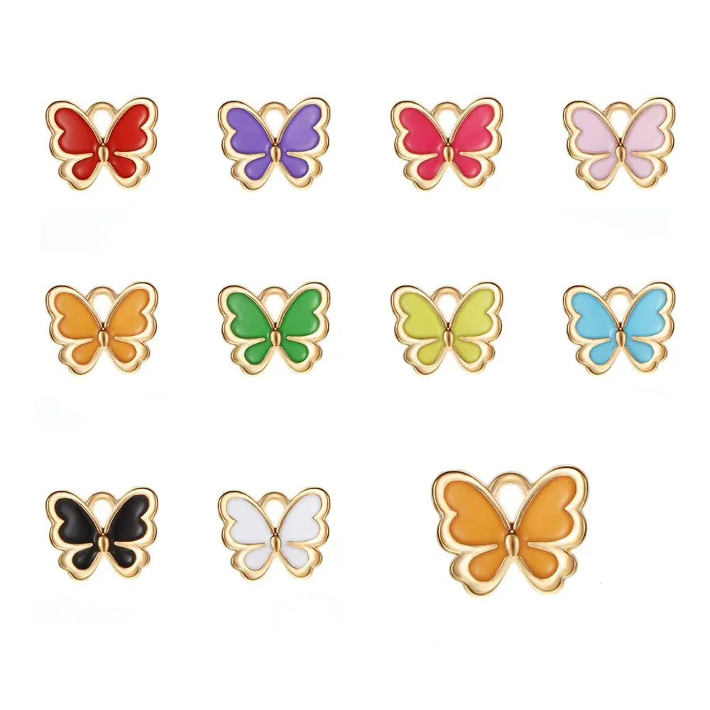 5/14/24pcs Mix-color Butterfly Shaped Pendants,DIY Earrings, Necklaces, Jewelry Accessories,Valentine's Day,Thanksgiving Gifts