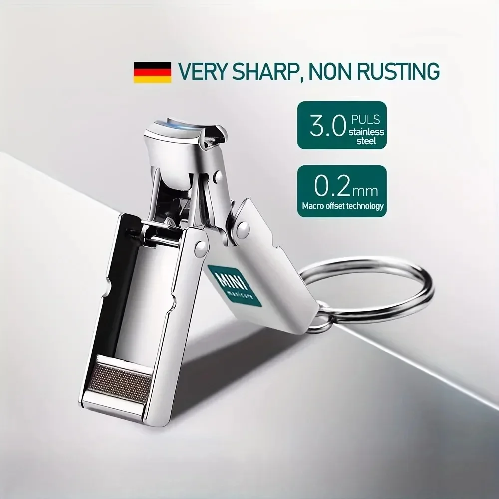 

1PC Portable Travel Nail Clippers Collapsible Nail Cutter Fingernail Scissors Trimmer Stainless Steel Pedicure Manicure Tools