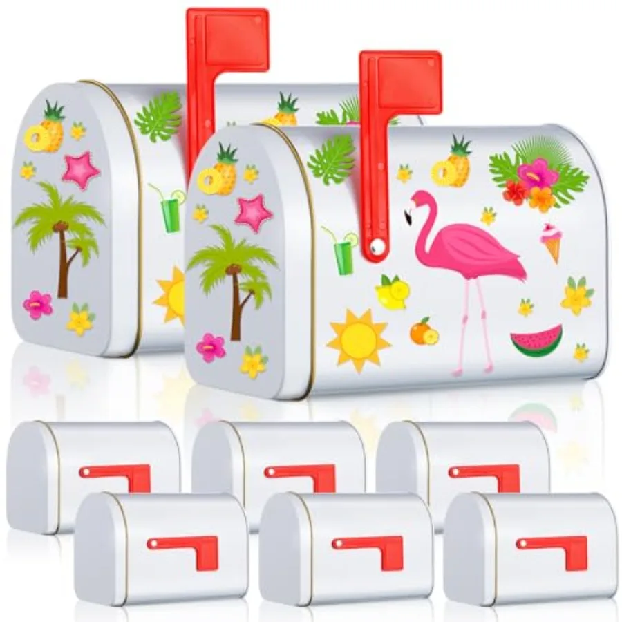 

Pcs Mini Mailbox White Tinplate Mailbox Toy for Small Mailboxs with Raised Signal Flags Post Mount Mailboxes for Boys and Girls