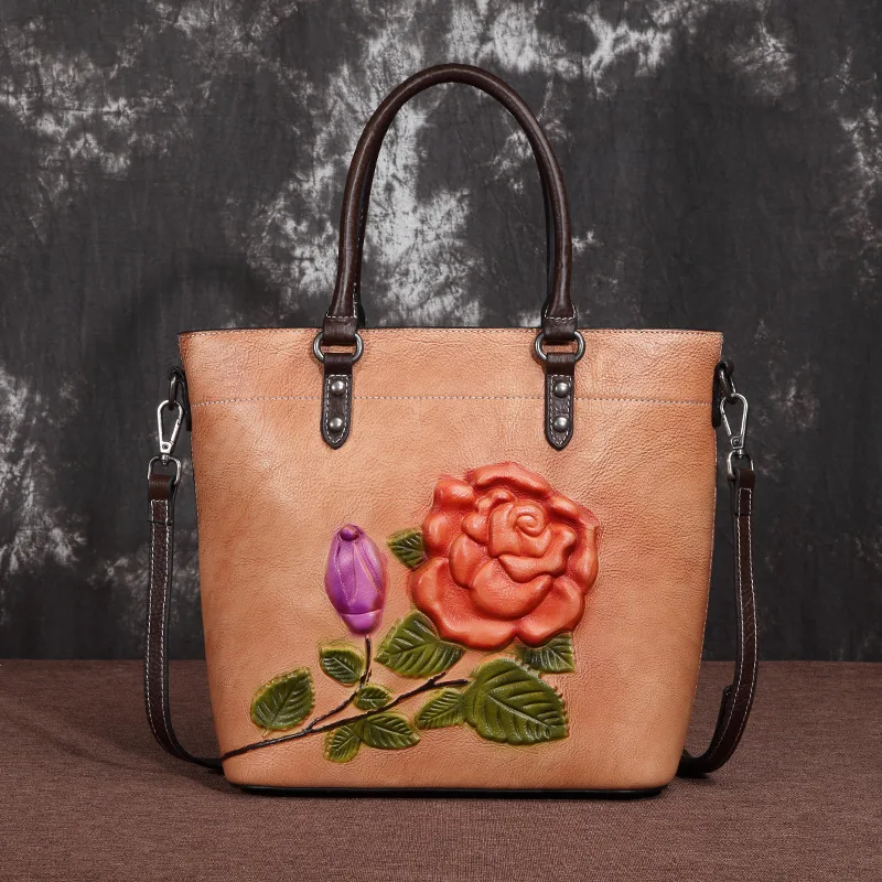 

Street Fashion Art Draw Graffiti Totes High Quality Genuine Leather Woman Tote Bags Luxury Original Borse Da Donna Trendy