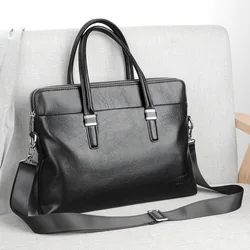 Bolsos de negocios para hombre, maletines para documentos, bolsos de ordenador, bolso cruzado de un solo hombro